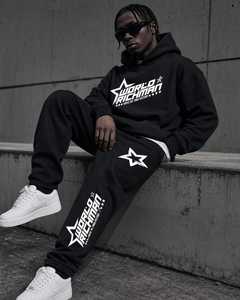 Ensemble de sweat-shirts à capuche pour homme World Richman, couleur personnalisée, coton molletonné, streetwear décontracté, design imprimé, vêtements d'hiver - Product Image 4