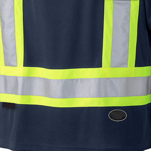 Factory Wholesale long Sleeve Reflective Safety Cotton Polo Shirt High Visibility Security <b>Work</b> Wear T Shirts High Quality - Product Image 5