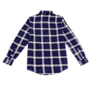 Chemises en flanelle de coton à carreaux à manches longues en gros 2021 - Product Image 3