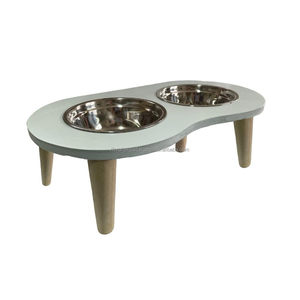 Alimentador de comida para mascotas de doble cuenco de acero inoxidable de lujo, diseño combinado antideslizante de estilo de rana bonita ecológica para mascotas - Product Image 3