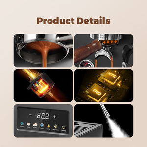 Cafetera Espresso Semiautomática de 12 Bares, Acero Inoxidable, Control Digital, Programable, para Hogar, Hotel, RV - Product Image 6