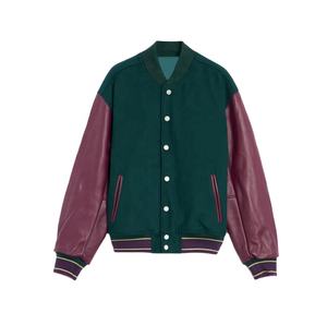 Veste d'hiver pour homme de haute qualité, veste universitaire en laine avec broderie personnalisée de l'équipe, manches en cuir, veste de style streetwear, veste varsity - Product Image 1