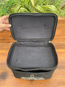 Nouvelle boîte à bijoux authentique en cuir suédé pour femmes, étui de rangement de voyage d'inspiration occidentale, portable avec fermeture à glissière - Product Image 5