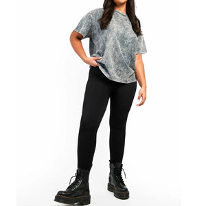 Camiseta de Manga Corta para Mujer, Personalizada, de Alta Calidad, Holgada, de Invierno, Lavado Ácido, 100% Algodón, Transpirable, de Secado Rápido, a Precio Económico - Product Image 3