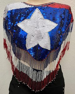 Chaleco de Ganchillo Hecho a Mano Estilo Bohemio con Flecos de Perlas, Top para Mujer, Accesorios de Baño - Product Image 1