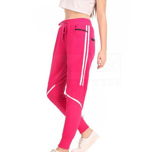 Pantalon Harem Rose Femme en Tricot Spandex Longueur Cheville avec Cordon de Serrage Taille Décontractée Coupe Ample Couleur Unie Bande Latérale Style Printemps - Product Image 5