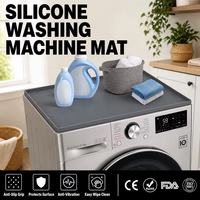 Tapis en silicone imperméable et lavable pour la protection du dessus de la machine à laver et du sèche-linge
