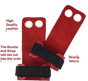 Almohadillas de agarre de mano gimnásticas Unisex, para gimnasio, ejercicio, gimnasia de cuero Natural, Protector de Palma, levantamiento de pesas, almohadilla de agarre extraíble - Product Image 2