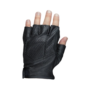 Gants de sport ergonomiques mi-doigts compatibles avec les écrans tactiles, antidérapants, respirants, légers, en cuir perforé, avec rembourrage doux pour la paume - Product Image 1