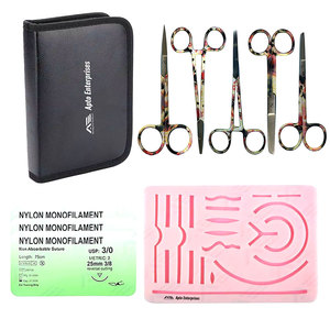 Medical Training Students Practice <b>Suture</b> <b>Kit</b> Medic Instruments Skin Operate First Aid <b>Kit</b> High Quality <b>Suture</b> Practice <b>Kit</b> - Product Image 1