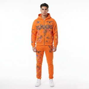 Chándal Deportivo para Hombre con Estampado 2025, de Alta Calidad, en Tendencia, con Mangas Largas, Logotipo Personalizado y Pedrería - Product Image 4