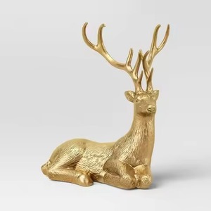 Décoration de renne en métal rustique, figurine de Noël faite à la main pour la décoration de la maison et de la table - Product Image 1