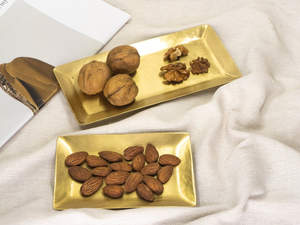 Antique Brass Storage Tray with Intricate Design for Classic Traditional Home Styling and Premium Gift Hampers <b>Set</b> of 2 - Product Image 3