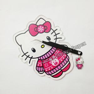 Pinzas con Punta Acrílica Curva con Recubrimiento de Polvo Negro, Llavero con Diseño de Hello Kitty, Mariposa y Flor, Logotipo Personalizado, Pegamento Multifuncional para Pestañas - Product Image 2