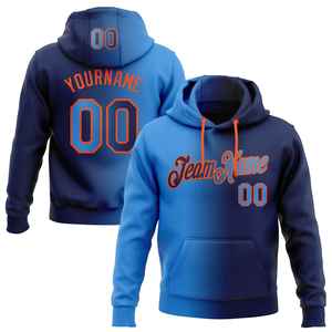Sweat à capuche personnalisé bleu pour homme – Nom et numéro personnalisables, design par sublimation, respirant, tricoté, décontracté, pour l'automne - Product Image 6