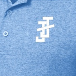 Camisa Polo Azul Heather para Hombre, Diseño Bordado, Manga Corta, Cuello Camisero, Mezcla de Algodón, Ropa Casual de Negocios y Golf - Product Image 3