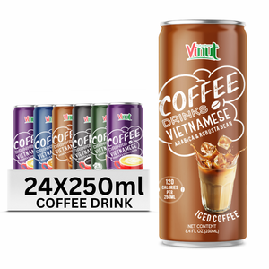 <b>Coffee</b> Drink Espresso Style Aluminum Can 330ml 10 Brix No Added Sugar Low Calorie VINUT Wholesale Importers Distributors Horeca - Product Image 1