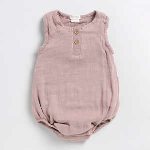 Mameluco de bebé de muselina de viscosa de bambú teñido personalizado Unisex de la mejor calidad, ropa lavada más suave - Product Image 3