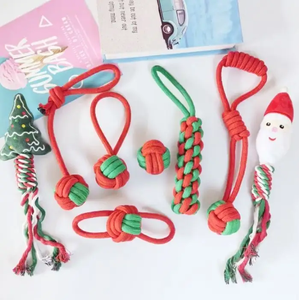 Juguetes para Perros con Logotipos Personalizados para Juego Diario, Juego de Cuerdas Navideñas, Nudo Resistente a Mordidas, Nuevo Juguete de Cuerda de Algodón para Mascotas, Personalizado - Product Image 2