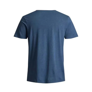 T-shirt pour homme de haute qualité, 100% coton, couleur unie, impression personnalisée OEM sur le devant, manches courtes, séchage rapide pour le sport et la gym - Product Image 2