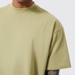 Nouveaux T-shirts pour hommes coupe droite à col contrastant, anti-boulochage, séchage rapide, 250g, en jersey 100% coton épais, motif - Product Image 4