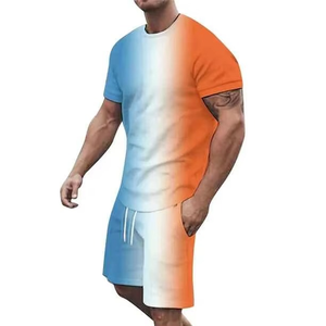 Conjunto Deportivo Casual de Verano para Hombre, Estampado en 3D, 2 Piezas, Ropa Deportiva Holgada, Camiseta y Pantalones Cortos de Playa - Product Image 1