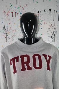 Sudadera TROY con cuello simulado, 450 GSM, nombre personalizado, bordado en aplique, corte holgado, 100% algodón, felpa francesa. - Product Image 5
