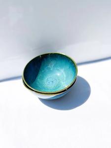 ชามเซรามิกทรงลึก ดีไซน์เรียบง่าย สีเขียวมะกอกเคลือบลายจุด ทนทาน ปลอดภัยสำหรับอาหาร เหมาะสำหรับการรับประทานอาหารในทุกวันในสไตล์โมเดิร์น - Product Image 6