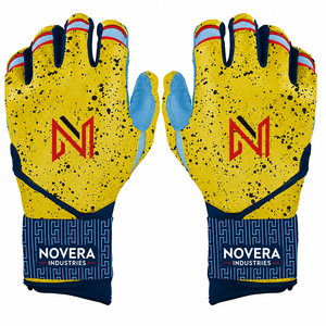 Gants de frappe de baseball personnalisés haut de gamme en cuir véritable, adhérence professionnelle, fabrication OEM ODM, fournisseur de marques privées - Product Image 1