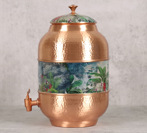 Large Capacity Copper Drinking Water Vessel Decorative Storage Dispenser with Premium Metal Spout for Cafe Resort Restaurant Use - Product Image 6