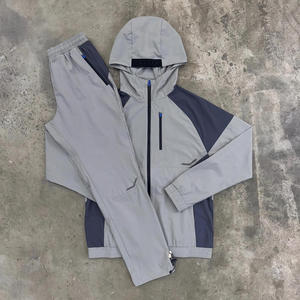 Ensemble coupe-vent personnalisé pour homme, 2 pièces, vêtements de sport, survêtement à capuche, léger, imperméable, coupe-vent, tenue de sport pour la salle de sport - Product Image 4