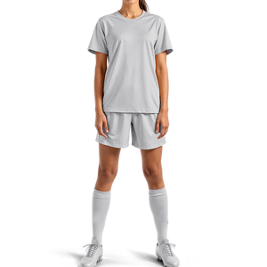 Ladies <b>Soccer</b> Kits Premium Women’s Football Wear Sleek Breathable Design Comfort Fit Grey Color High Performance Uniform - Product Image 1