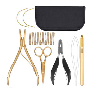 Kit d'outils et de pinces portables de luxe en acier inoxydable pour extensions capillaires, légers et très demandés, pour perruques en dentelle et extensions adhésives - Product Image 6