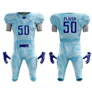 Uniforme de football américain personnalisé de qualité supérieure, taille adulte, sublimé, maillots et pantalons d'équipe personnalisés, logo personnalisé, performance - Product Image 1