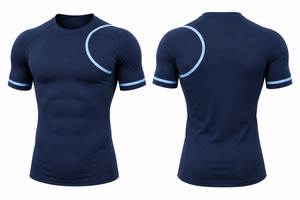 T-shirt de compression pour homme Elite, à séchage rapide, pour entraînement sportif, personnalisable, prix usine OEM – Meilleures ventes - Product Image 5