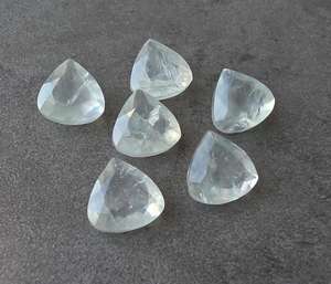 Piedra Preciosa Natural de Prehnita en Forma de Corazón, Facetada, Calibrada, para Joyería, Piedra de Cristal Curativa - Product Image 5