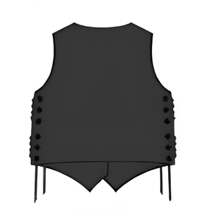 Chaleco de Motocicleta de Cuero para Motociclistas, Protector Reflectante, Térmico y Refrigerante, con Malla Perforada, Protector de Espalda, Estilo Urbano, Verano, con Botones - Product Image 2