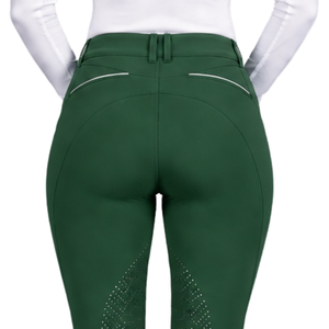 Dark Green Women Equestrian Riding Pants High Waist <b>Stretch</b> Leggings Full <b>Seat</b> Silicone Grip Horse Riding Breeches Athletic - Product Image 5