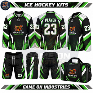 Ensemble de tenue de hockey sur glace personnalisé par sublimation, maillot respirant, pantalon, sac de voyage, fournisseur direct d'usine pour la vente en gros - Product Image 3