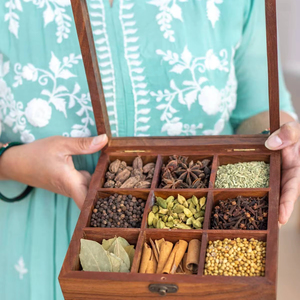 Rustic Handcrafted Spice <b>Box</b> with Drawers | Classic Apothecary Style | For Kitchen & Dining Handmade Collection - Product Image 1