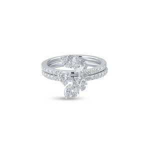 Exclusivo Conjunto de Anillos de Oro con Diamantes de Corte Marquesa, Joyería Fina - Product Image 6