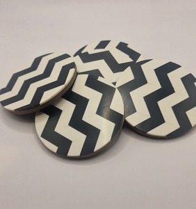 Handmade Bone Inlay Coasters Set Luxury Drink Coasters for Home and Table Decor - Product Image 2