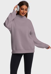 Sweat-shirt à col roulé surdimensionné pour femmes, pull à manches longues, sweat-shirt à capuche, vente en gros OEM - Product Image 2