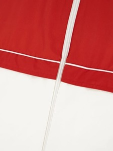 Men's <b>Red</b> White Color Block Racer Jacket Windproof Sporty Zipper Front Stand Collar Spring Polyester - Product Image 2