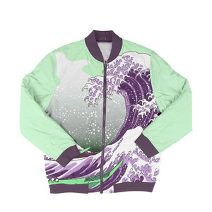 Winter Custom Varsity Polyester Cotton Waterproof Windproof Printed Regular Sleeve Custom <b>Colour</b> & Size Bomber Jacket - Product Image 3