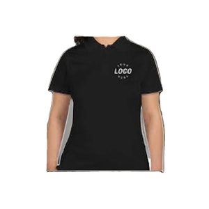 Tela elástica transpirable de algodón Kni comprimido personalizada nueva y elegante para mujer para Polo ajuste muscular de tres botones - Product Image 4