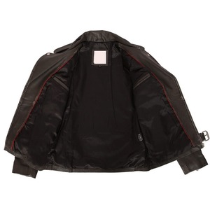 Men's Premium Quality Leather <b>Jacket</b> Canvas Fabric Stand Collar Front Logo-Reversible Breathable Winter Motorcycle <b>Racing</b> <b>Jacket</b> - Product Image 6