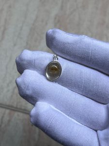 Pendentif en argent 925 avec rutile doré naturel - Product Image 3