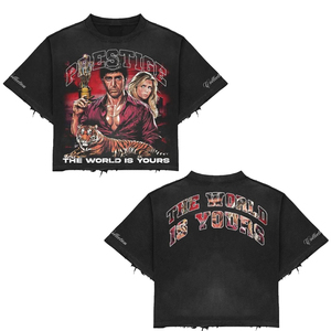 Oversized <b>Vintage</b> Retro T-shirt Hip Hop Streetwear Unisex Cotton <b>Tee</b> with Portrait <b>Graphic</b> Print wholesale clothes casual wears - Product Image 4