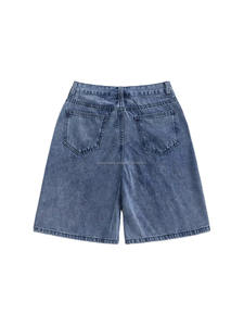 Proveedor OEM de Pakistán de pantalones cortos de mezclilla para hombre, elegantes y elásticos, para gimnasio, estilo urbano, para uso diario, pantalones cortos de malla. - Product Image 4